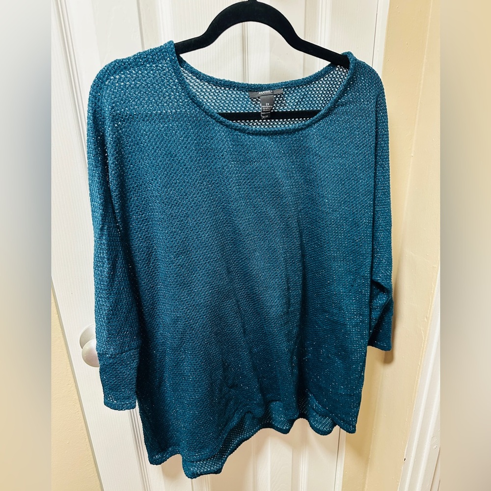 Alfani Teal Knit Top
